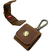 Della Stella Genuine Leather Guitar Pick Holder Keychain,Guitar Picks Holder Case for 3 Pick Storage with Metal Snap Hook, Guitar Accessories Gift for Father&rsquo;s Day &amp; Mother&rsquo;s Day(Picks Not Included)