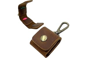 Della Stella Genuine Leather Guitar Pick Holder Keychain,Guitar Picks Holder Case for 3 Pick Storage with Metal Snap Hook, Guitar Accessories Gift for Father’s Day & Mother’s Day(Picks Not Included)