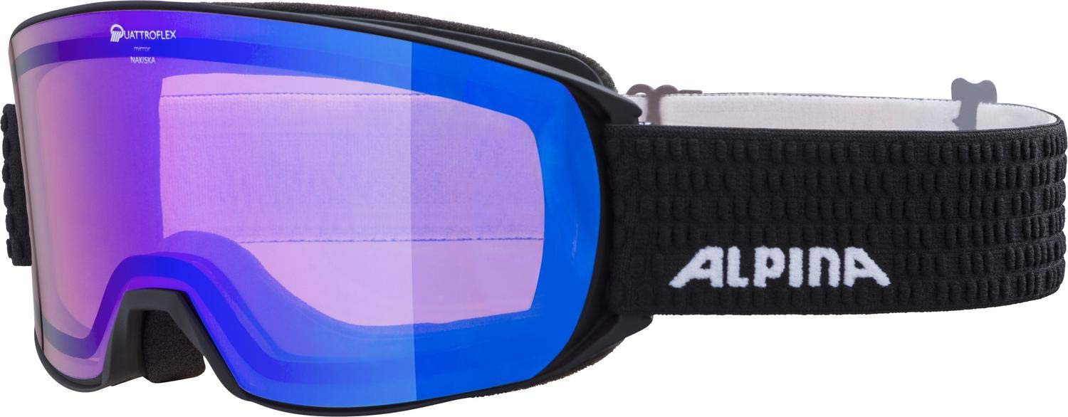 ALPINA Unisex - Adult, NAKISKA QHM ski goggles, black matt, One Size