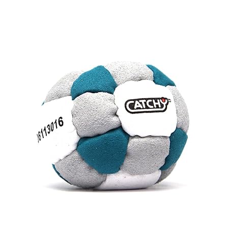 YoYo Factory Catchy Footbag (Hacky Sack) - TÜRKIS / GRAU (26 Panel HackySack, Freistil Foot Bag, Vom Anfänger Zum Profi)