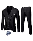 Hihawk Men's 3 Piece Suit with Stretch