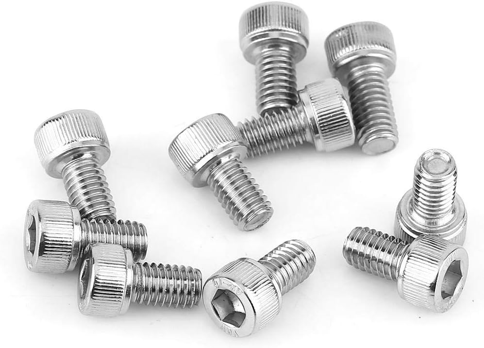 TOPINCN Screws Nuts Washers Set M3/M5/M6/M8 Ss304 Stainless Steel Hex Socket Head Cap Screws With Hex Nut Washers Assortment Kit(M6 120Pcs) - Image 5