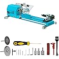Mini Lathe Wood Lathe Machine Multi-Purpose Type Lathe Milling Cutting Grinding Polishing Professional Table Top Lathe Tool Kit Adding shields