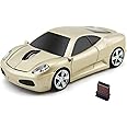 Jinfili car Mouse Wireless Computer Office Ergonomic Mice for Notebook Laptop Windows 1600DPI 2.4Ghz Blue Light