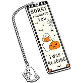 Cute Gothic Metal Bookmark - Valentines Gifts for Him Her Ghosted Bookmark for Book Lovers Galentines Day Gifts for Women Friend Boo/Spooky Basket Stuffers Tarot Card Book Marker Halloween Christmas