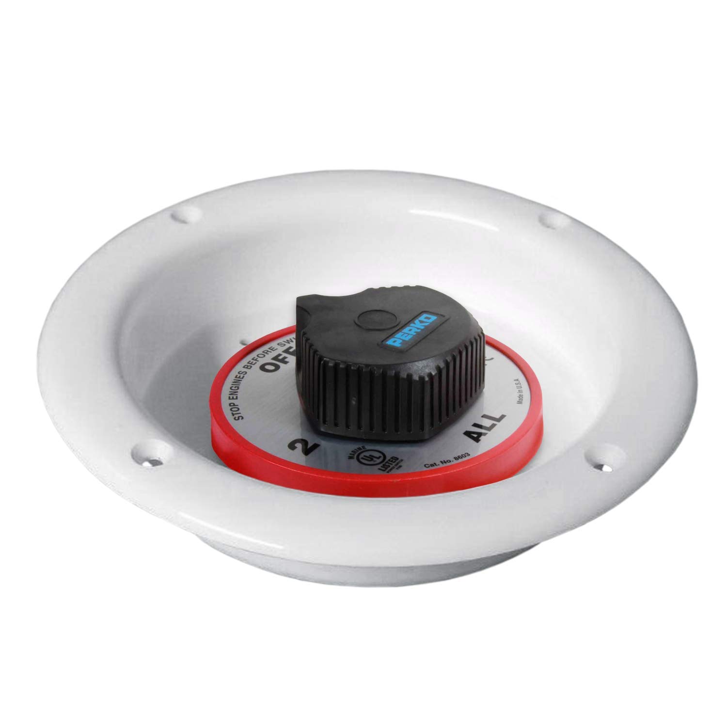 USAMADE Flush Mount Battery Switch mounting Plate (White): Industrial & Scientific