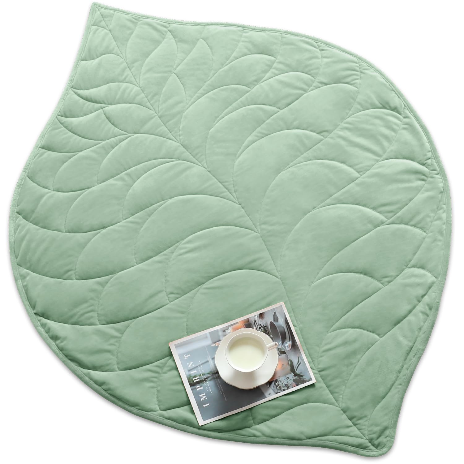 Photo 1 of Kaisa Weighted Blanket for Adults 7lbs 41" x 53", Cozy Luxury Crystal Velvet Small Weighted Lap Blanket, All-Season Blanket, Machine Washable, Sage Green