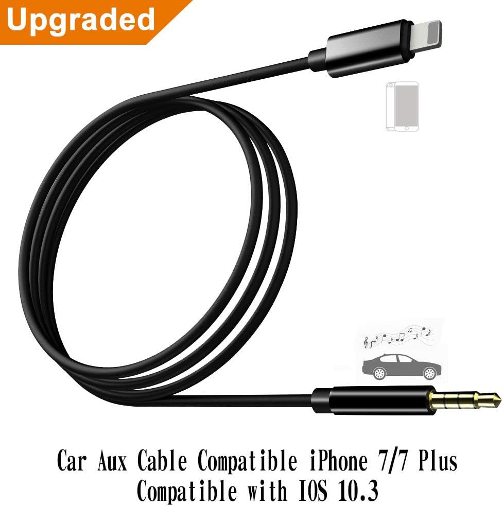 Buteny Car Aux Cable Compatible with iPhone 7/8/X , [Upgraded] 3.5mm Premium Auxiliary Audio Cable Accessories