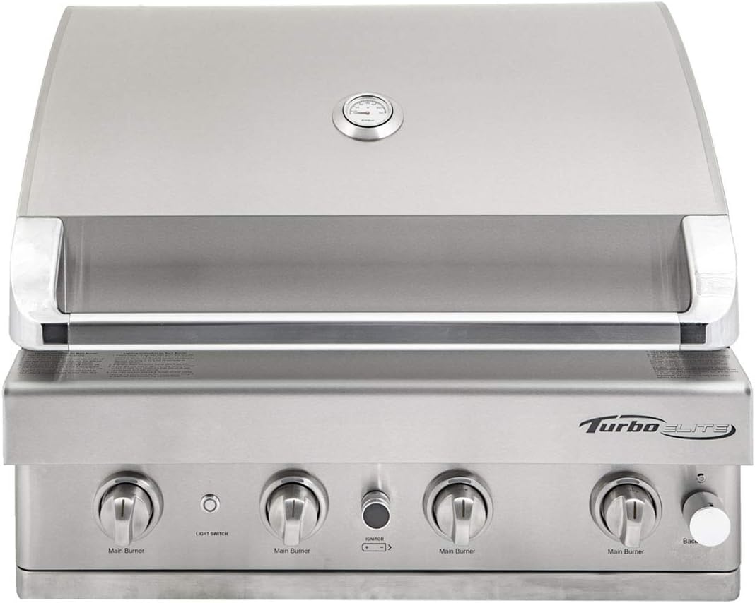 Review Barbeques Galore Turbo Elite 32inch 4Burner Builtin BBQ Gas