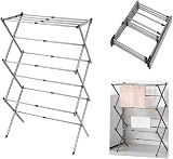 Vivo Technologies 3 Tier Extendable Clothes Airer Foldable Grey 7.5m Drying view 6