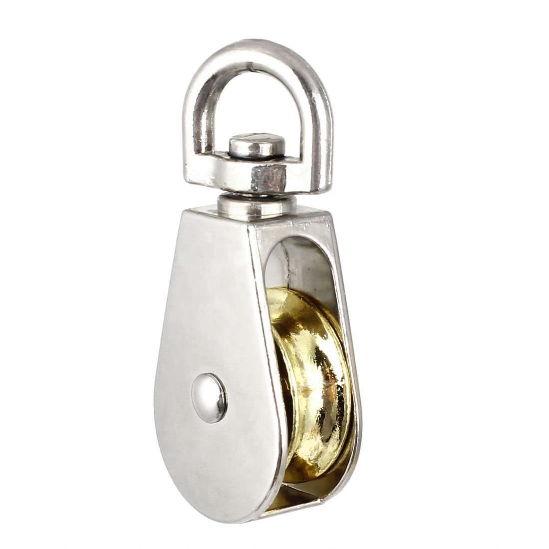 Sourcingmap 25mm Diameter Stainless Steel Single Sheave Swivel Eye Rope Pulley