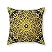 Teresa Versace Gold Throw Pillow Covers 18 x 18 Inch
