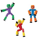 Zing StikBot Crazy Faces 3-Pack – Exclusive Solid
