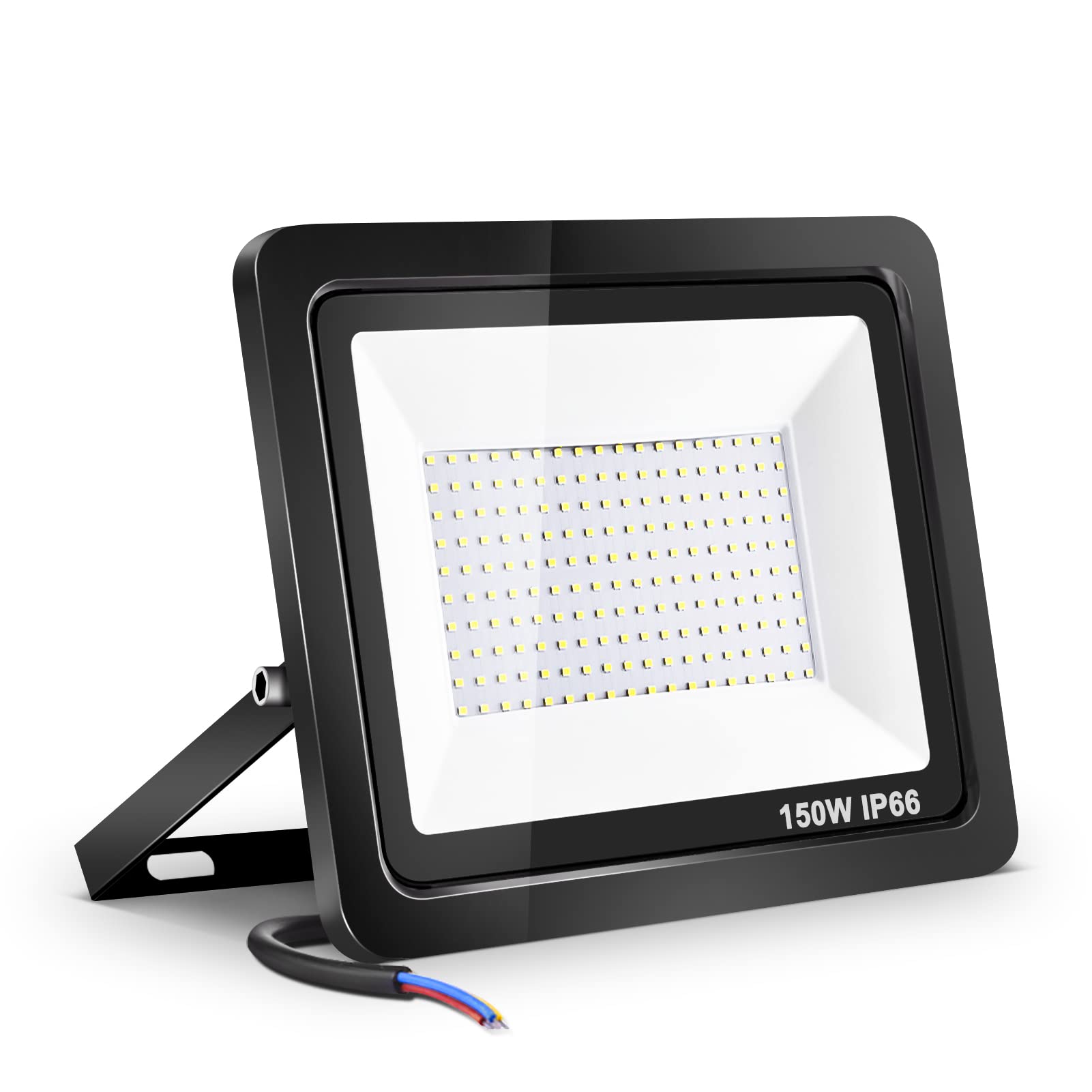 Ankishi 150W LED Floodlight, IP66 Waterproof Security Lights, Super Bright Lights LED 15000LM Outdoor Light, 6500K Daylight White Wall Light for Garden, Patio, Backyard, Front Yard, Garage