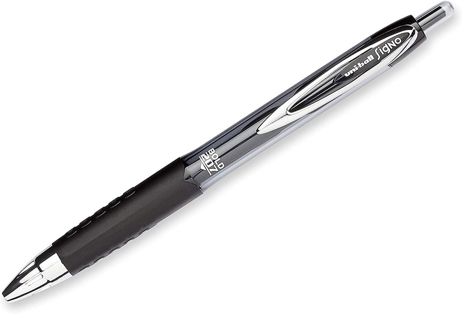 Uni-Ball 1790895 Signo 207 Retractable Gel Pen, Bold Point, Black Ink, 12-Count: Industrial & Scientific