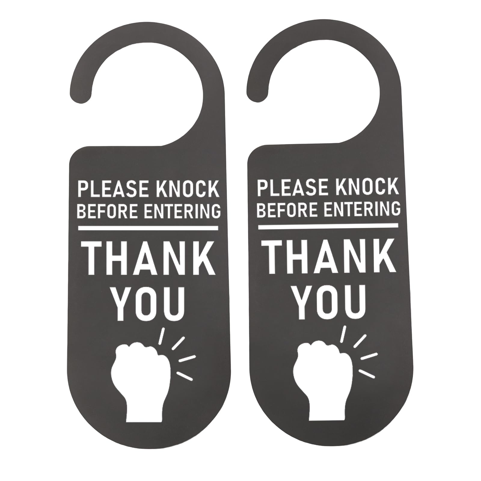 CENWA 2 Pcs PLEASE KNOCK BEFORE ENTERING THANK YOU Door Hanger Sign Door Decor