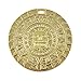 Beverly Oaks Amazing Lot of 10 Aztec/Mayan Gold Color Charm Medallions 1 3/4 inches Round with Slot, Cosplay, Exclusive COA and Bonus Gold Pirate Coin