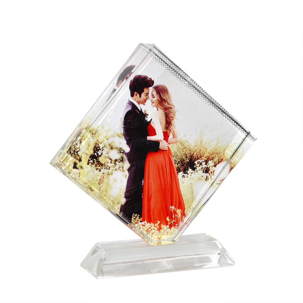 BXT Personalized Crystal Glass Photo Frame DIY