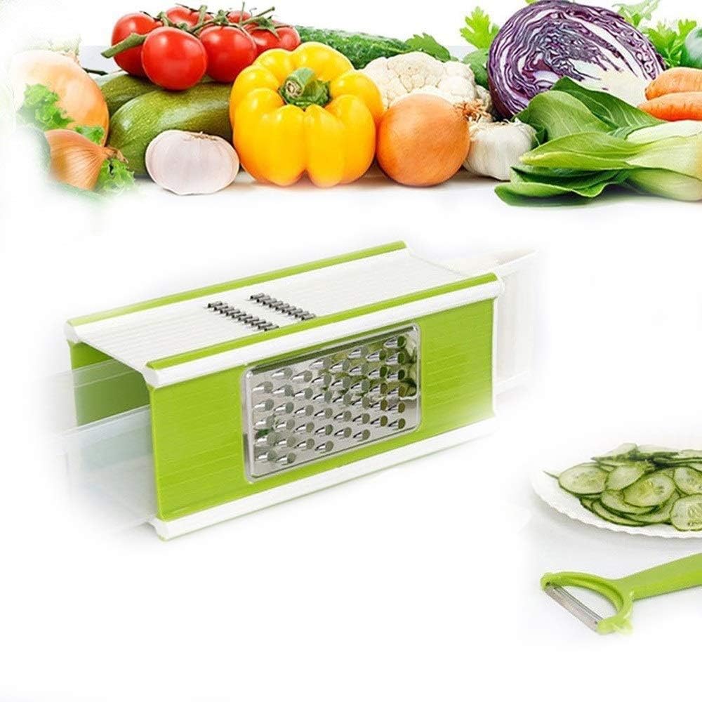 Grater for Kitchen, Multifunctional 5 in 1 Large Box Grater Slicer Handheld Vegetable Slicer