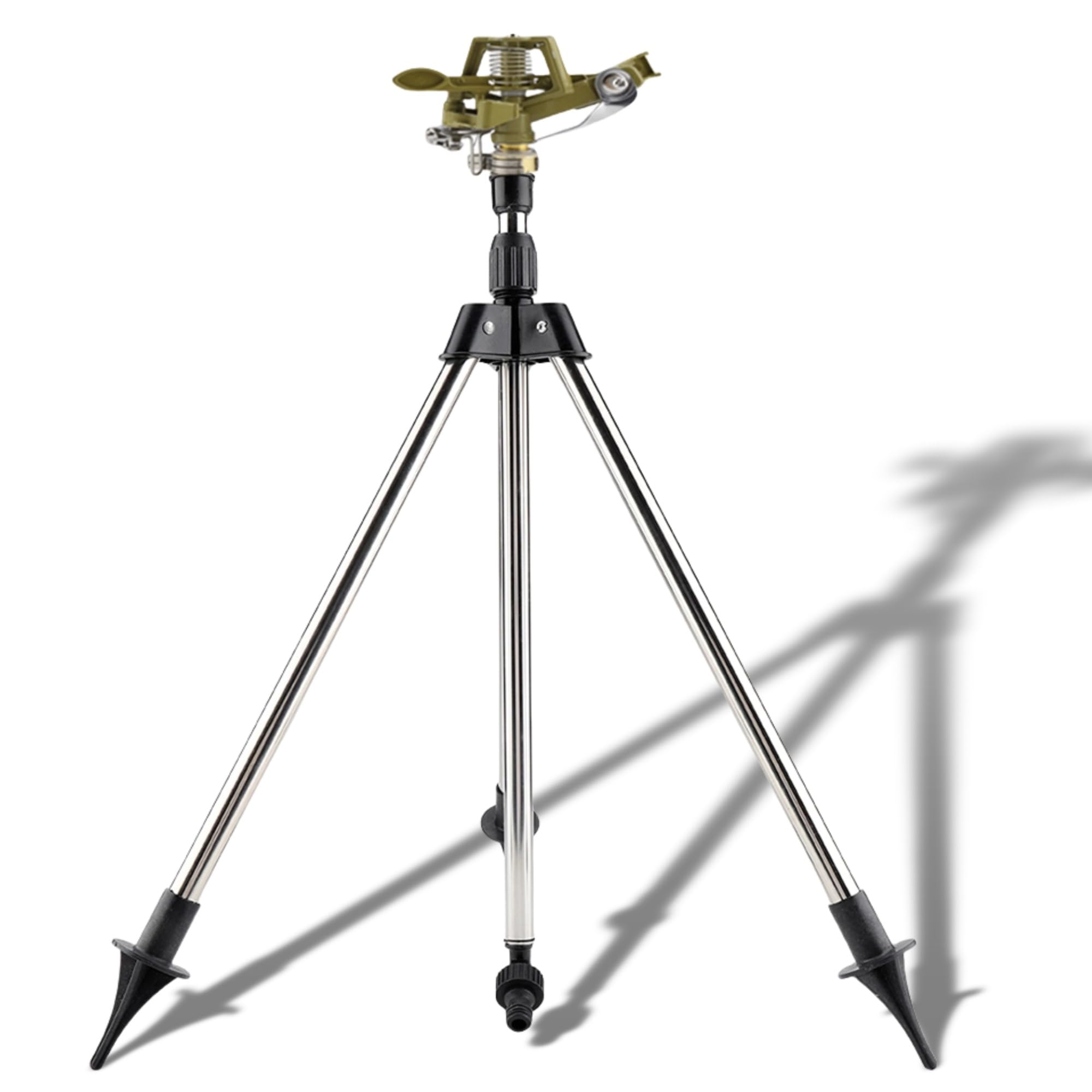 Lawn sprinkler, irrigator and sprinkler for irrigation, insert into the ground in an easily adjustable range of 360¡ã + telescopic irrigation kit for irrigating a staircase on the lawn of the garden