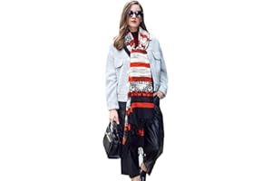 DANA XU 100% Merino Wool Extra Large Pashmina Shawl and Wraps For Women Cashmere Scarf Winter Oversized Floral Blanket