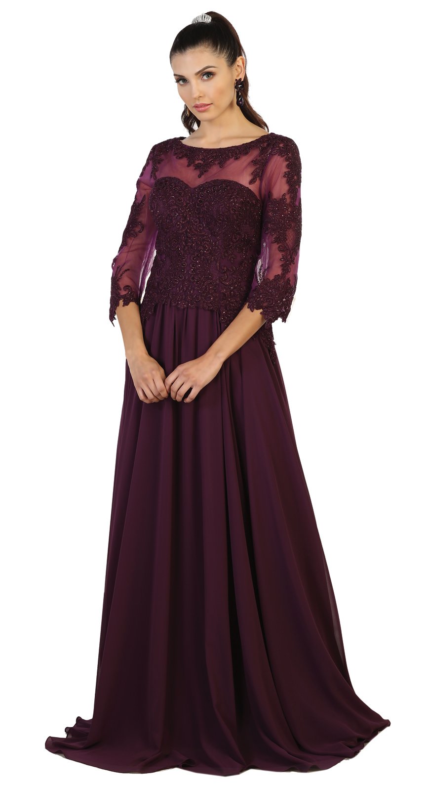 May Queen MQ1899 Satin Formal Rush Dress
