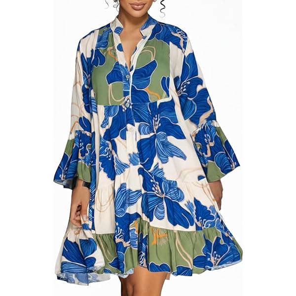 floral shirt dress Clara Cotton Shirt Dress-Multi, Ornamental Floral main image 1