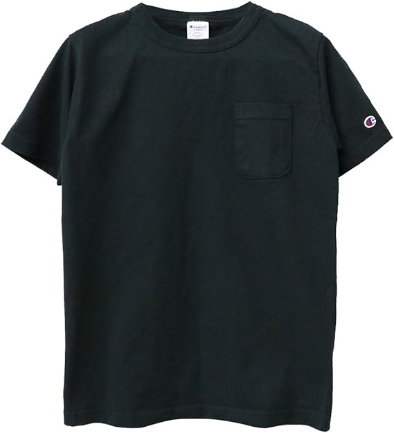 Amazon チャンピオン Champion T1011 Pocket Us T Shirt C5 03 S 3 ブラック Tシャツ カットソー 通販