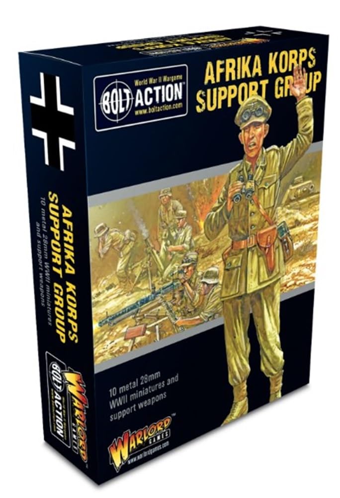 Warlord Games Afrika Korps Support Group - 28mm Scale Metal Miniatures for Bolt Action Highly Detailed World War 2 Miniatures for Table-top Wargaming