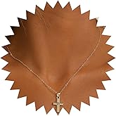 Andelaisi Boho Crystal Cross Pendant Necklace Vintage Cross Choker Necklace Gold CZ Cross Necklace Christian Religious Cross Chain Necklace Jewelry for Women