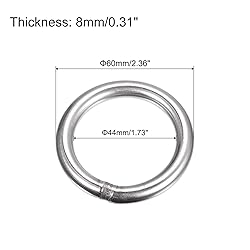 uxcell 304 Stainless Steel O Ring, 1pcs