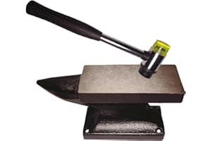 Hyecen Mini Horn Anvil Set,3Lbs Forged Iron Anvil with Rubber Hammer for Jewelry Making,Blacksmith Forge Kit,Jewelry Hammer and Block Set,Bench Block Silversmithing Tools Designed