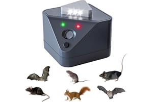 Rodent Deterrent, Rodent Repellent Ultrasonic, Bat Exclusion Device, Rats Deterrent Indoor with 4 Modes for Attic House Wareh