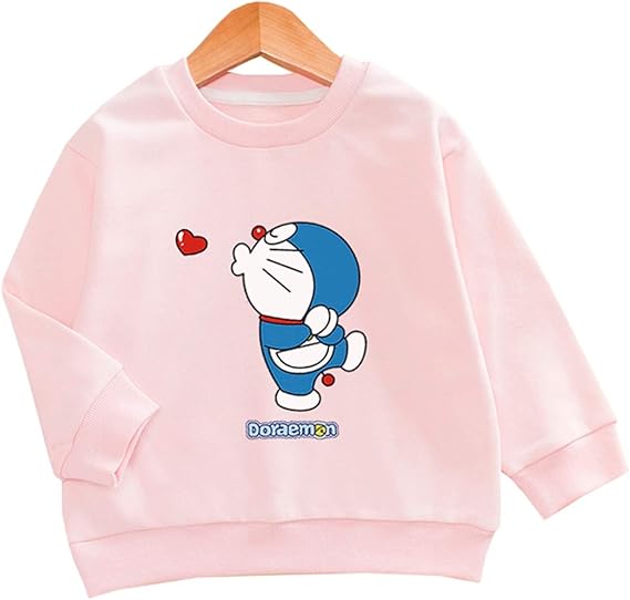 Amazon 子供服 パーカー ドラえもん 可愛い キッズ 春秋 クルーネック 長袖 防寒 保温 快適 スウェット トップス 普段着 通学 通園 子供の日 七五三 登山 スポーツ 男の子 女の子 90 130cm トレーナー パーカー 通販