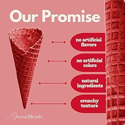 AussieBlends Waffle Ice Cream Cones Bulk For Soft