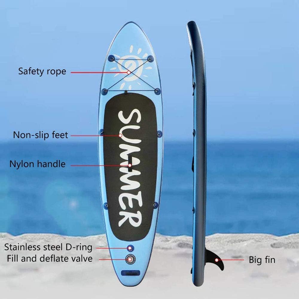 JDDSA Tabla De Surf Inflable De Pie Tabla De Surf Longboard ...