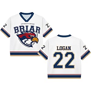 MLUTJINOO Off Campus Short Sleeve Cropped Jersey Shirt Graham 44 & Logan 22 & Tucker 46 & Di Laurentis 66 Hockey Shirt, S-3XL