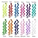 12 Pieces Party Highlights Clip in Colored Hair Extensions for Kids Girls Colorful Hair Extensions 22 inches Curly Synthetic Hairpieces 12 Multi-Colorsthumb 1