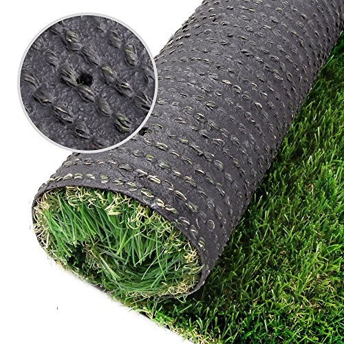 Synturfmats Synthetic Turf Artificial Grass Lawn 7'x10' Rubber Backed With Drainage Holes