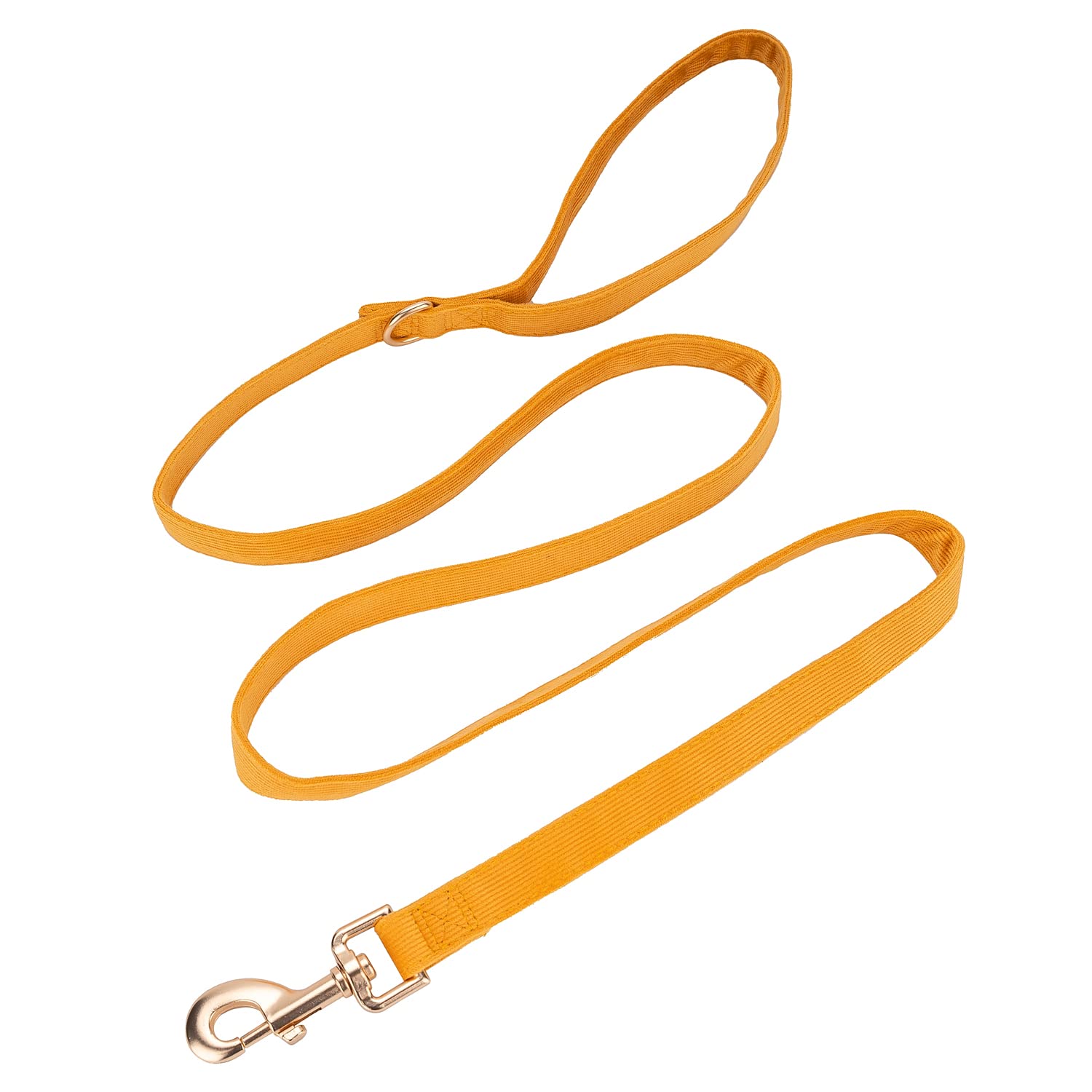 YUDOTE Soft Corduroy Dog Lead Small 1.5x150cm,Orange