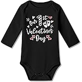 BesserBay First Valentines Baby Bodysuit 100% Cotton 0-12 Months
