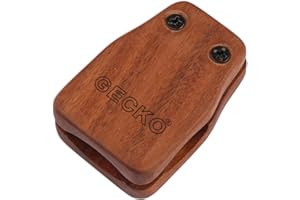 YUEKO Cajon Box Drum Companions Set Including Castanets Jingle Bells Foot Tambourine Percussion Instruments (Wood Color(GK03-S))