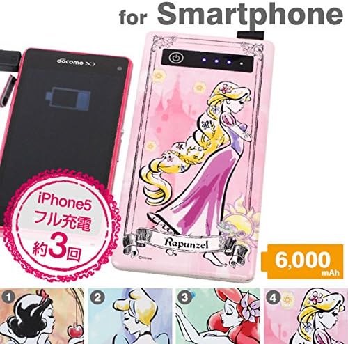 Amazon Co Jp ディズニー プリンセス モバイルバッテリー 大容量 薄型 軽量 Iphone スマホ 充電器 6000mah ラプンツェル 家電 カメラ