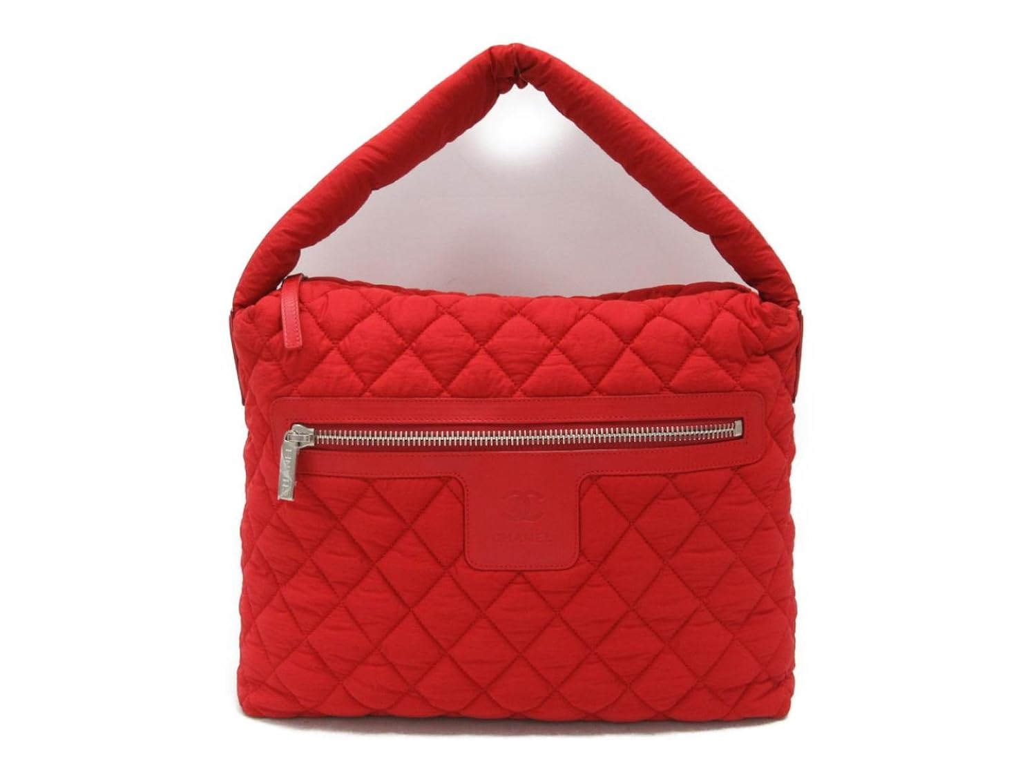 初回限定 シャネル Chanel コココクーン ワンショルダーバッグ レッド ナイロン レザー 8490 中古 B07ffphhlp Hermescolleges Ca