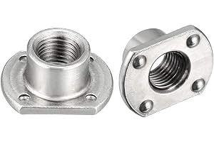uxcell Weld Nuts,7/16-20 Tab Base Carbon Steel Machine Screw 4 Projection Silver 25Pcs