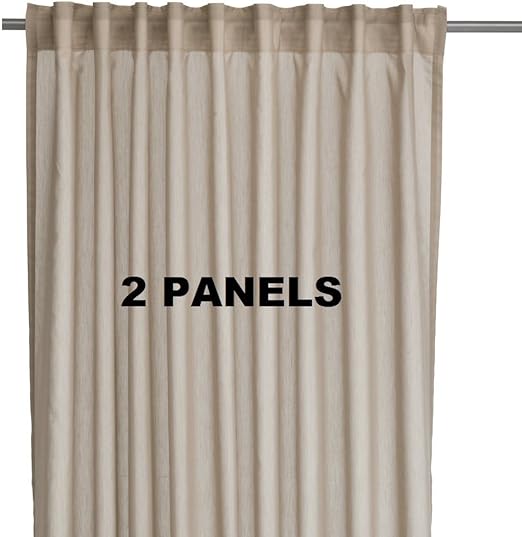 Amazon Com Ikea Vivan Pair Of Curtains Drapes 2 Panels Beige