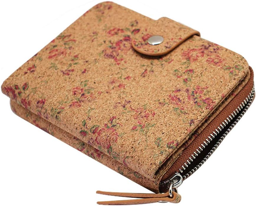 Boshiho Women’s Cork Wallet Small Vegan Cork Purses for Women with Zipper Card Holder Coin Pocket Vegan Gift for Ladies - Image 3