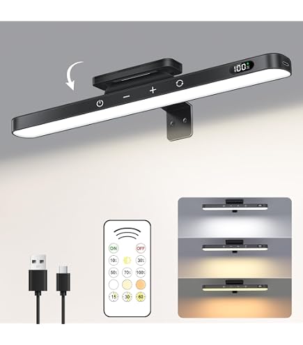 FUNCHDAY 16" Battery Picture Light – Wireless Remote Painting Light With Timer & Dimmable, Metal Art Display Light For Wall Art, Rosegold