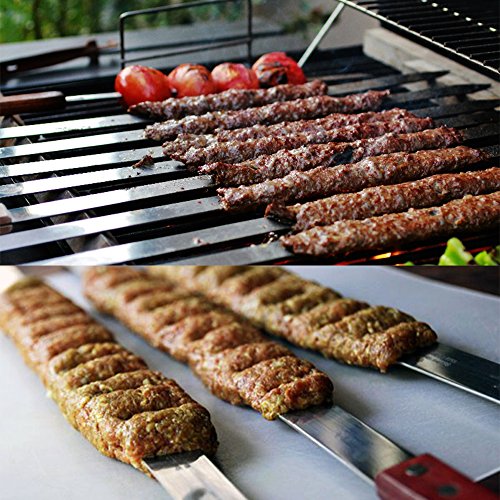 Goutime 23 Inch, 1 Inch Wide Stainless Steel BBQ Skewers for Koubideh / Persian 712145139674 eBay