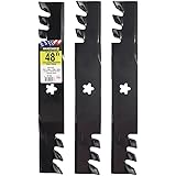 Maxpower 561735XB Commercial Mulching Blade Set for 48" Cut Craftsman, Husqvarna, Poulan Replaces OEM 173921 and 532173921, B